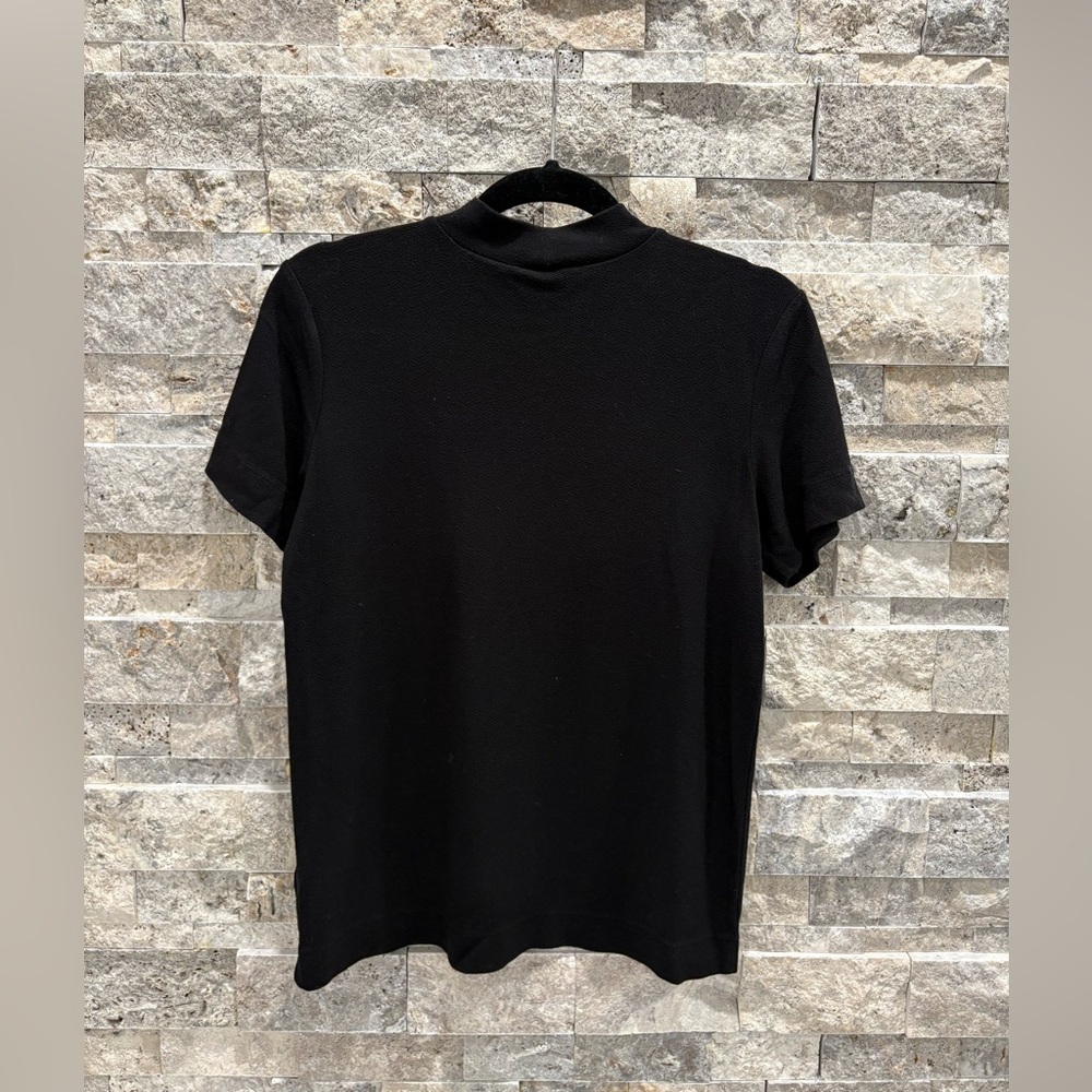 Reitmans Black Short Sleeve High Neck Tee Size XL - Picture 4 of 8